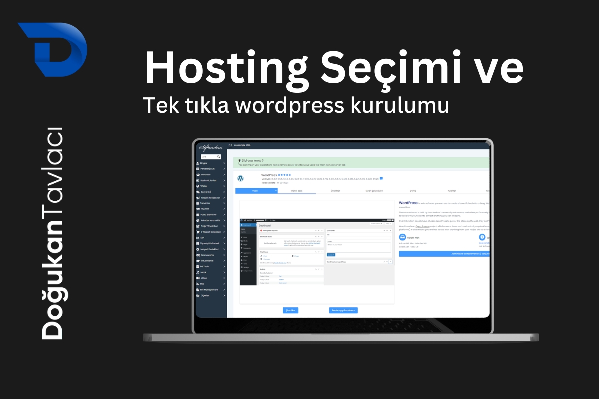 Wordpress için domain ve hosting seçilimi otomatik wordpress kurulumu